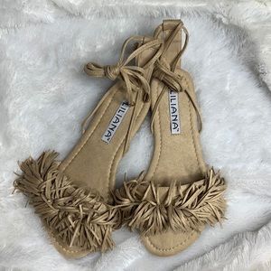 Tie up Fringe sandals
